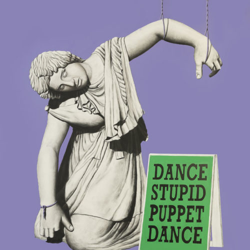 DANCE STUPID PUPPET DANCE - 280x230 - acrilico spray, acrilico e carboncino su tela - 2018
