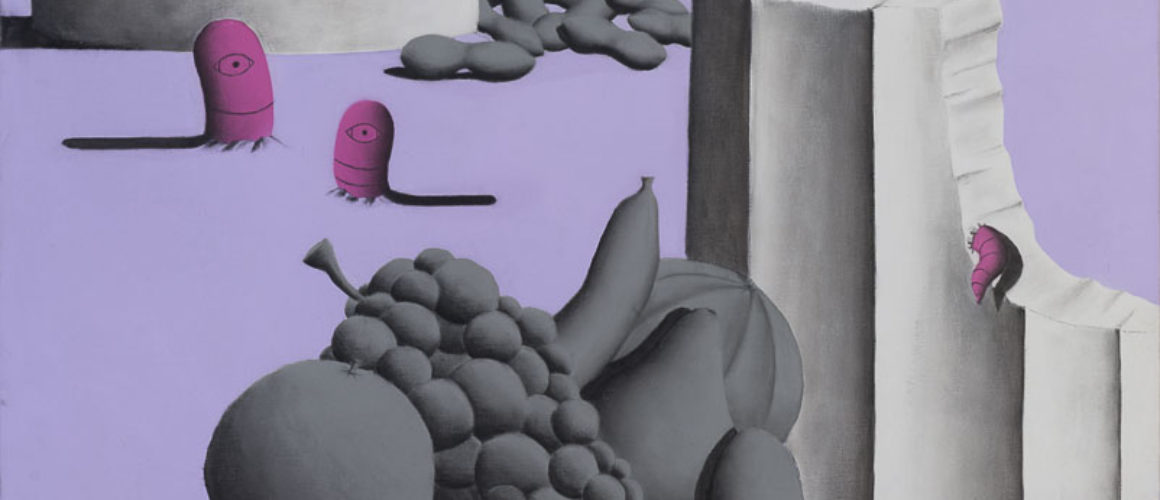 RUINS (STEAL LIFE) - 100x100 cm - acrilico spray e carboncino su tela - 2013