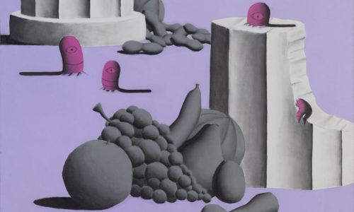 RUINS (STEAL LIFE) - 100x100 cm - acrilico spray e carboncino su tela - 2013