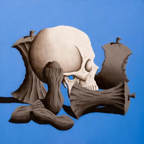 ADAMO ROSSI ED EVA BIANCHI PART 1 - 150x150 cm - acrilico e carboncino su tela - 2014