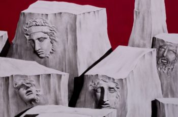 The Empty Kingdom 200x200 acrilico e carboncino su tela 2017