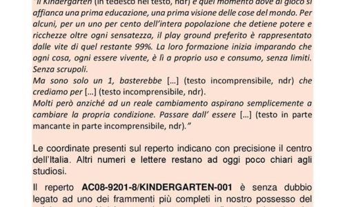 KINDERGARTEN pannello