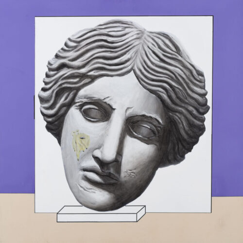 1 Oh Sheet! (again) - 90x90cm - acrilico spray, carboncino e arilico su tela 2700 euro