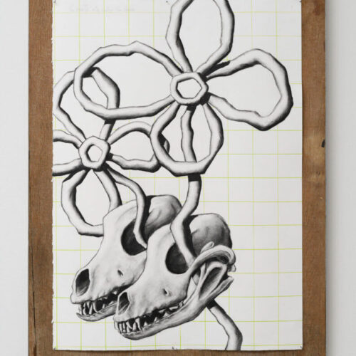 8)La verità sta dietro la linea__81x60 cm_carboncino e pastello su carta applicato su tavola_Crediti fotografici Giorgio Benni